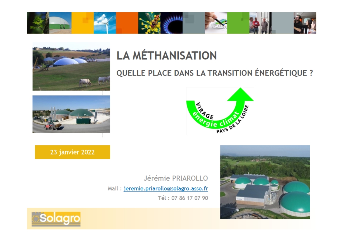 Featured image for “La présentation de Jérémie Priarollo (Solagro): place de la méthanisation dans la transition écologique”